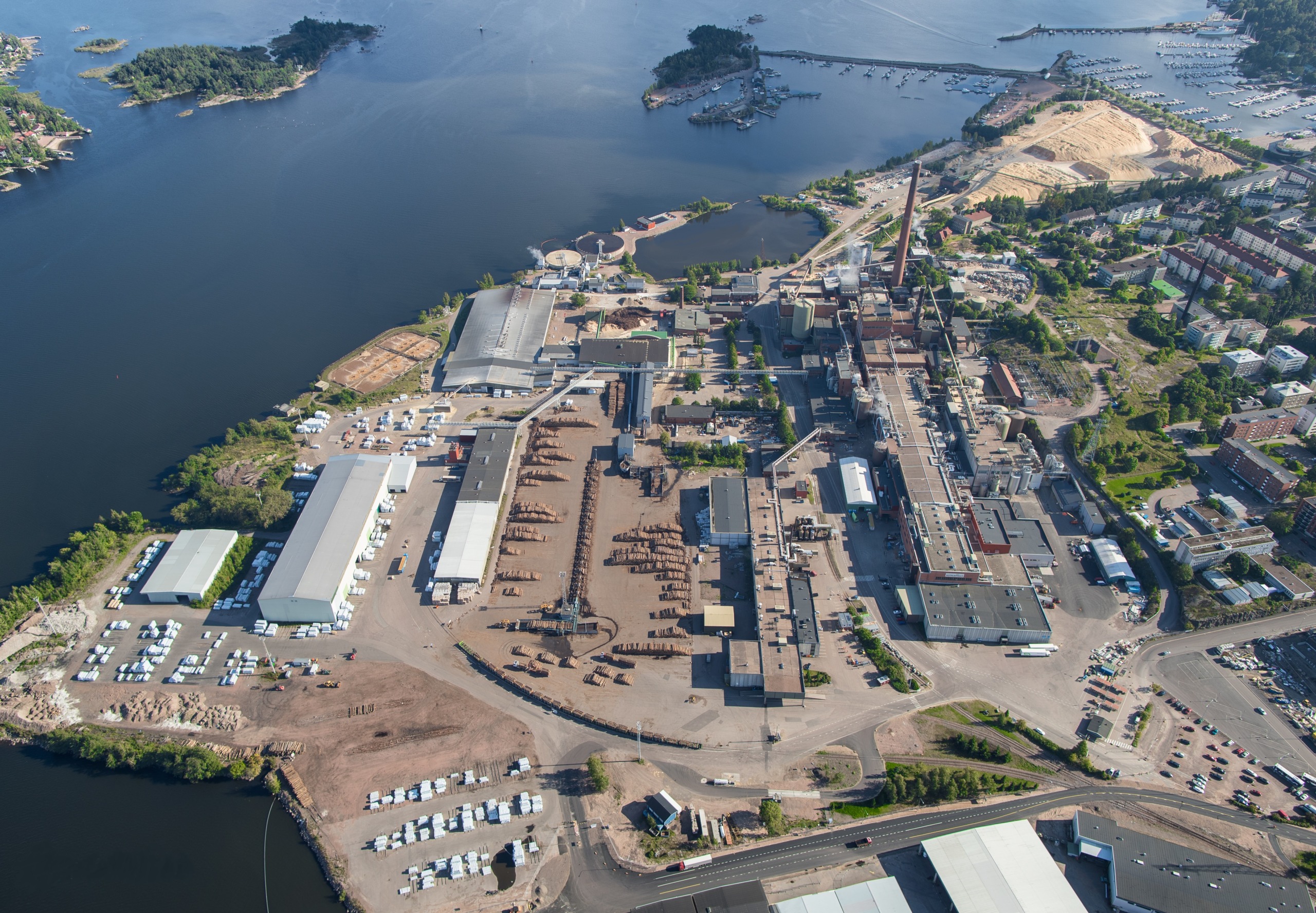 Kotkamillsin tehdasalue, ilmakuva.